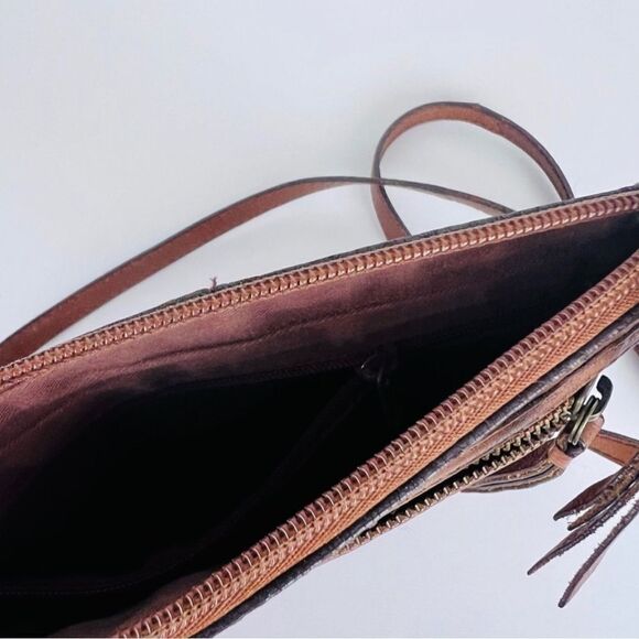 Fossil Bag Crossbody Purse Leather Brown - Picture 3 of 6